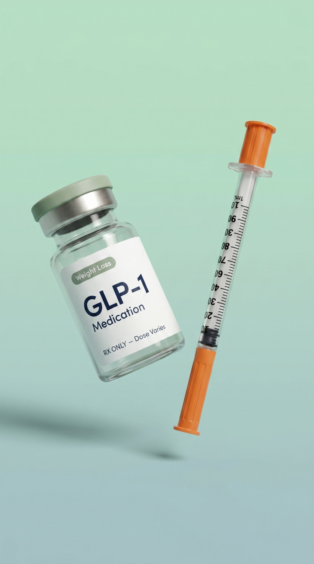 GLP-1 vial with syringe